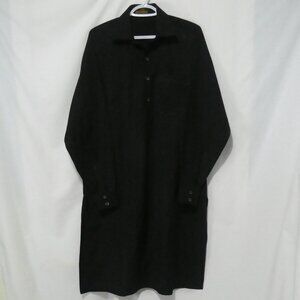 DANDY BOUTIQUE | P2P 22 inches measured | Black Partial Button-Down Shirt Dress